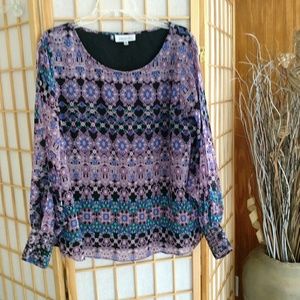 Women's Jennifer Lopez Multi Print Blouse